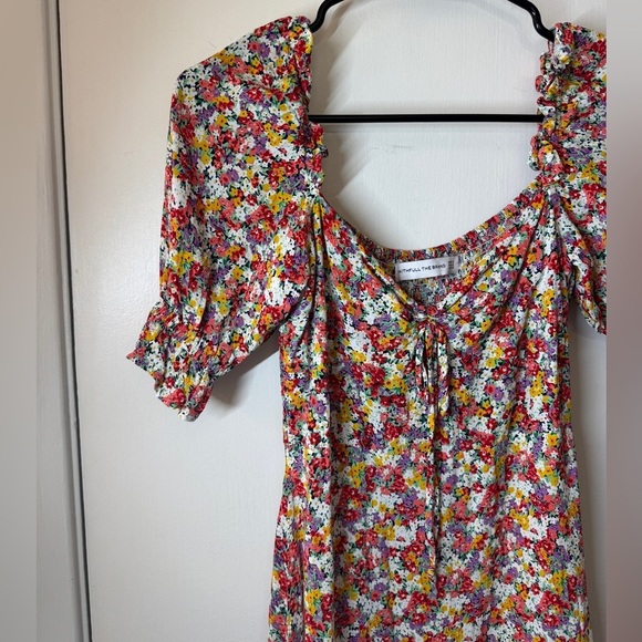 Faithfull the Brand X Lennox Midi Ditzy Floral White Red Yellow Dress Size Small - Picture 4 of 14